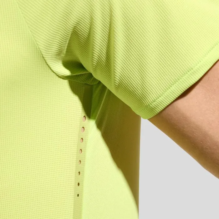 Odlo Tshirts and Polos The XAlp HalfZip Running TShirt Sharp Green 8211 Men