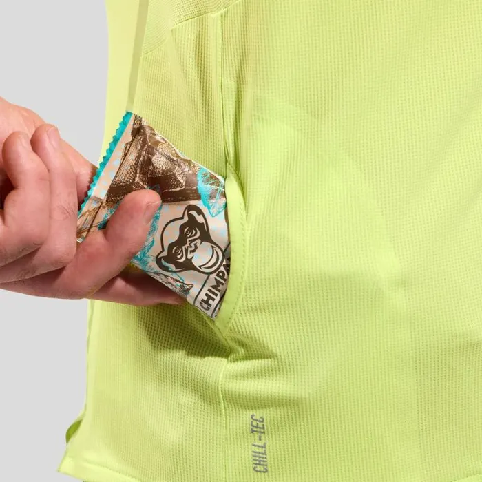 Odlo Tshirts and Polos The XAlp HalfZip Running TShirt Sharp Green 8211 Men
