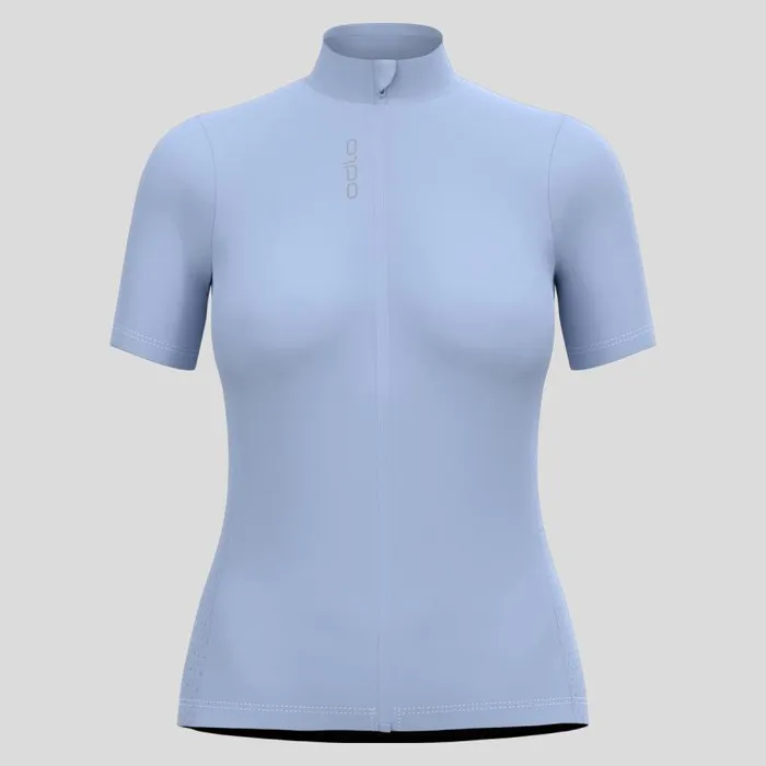 Odlo Tshirts and Polos The Zeroweight Performance Wool 125 Cycling Jersey Blue Heron Melange 8211 Women