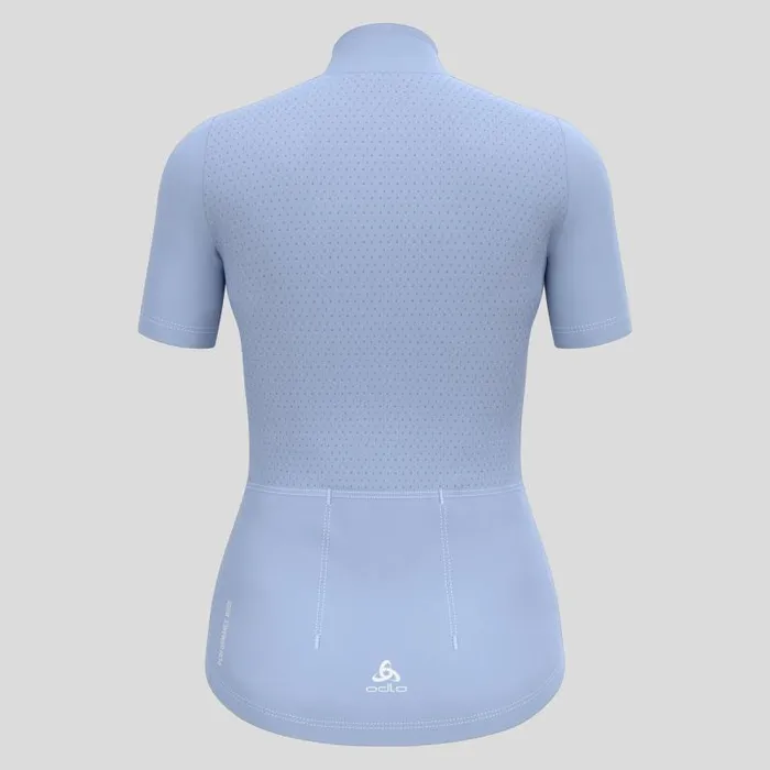 Odlo Tshirts and Polos The Zeroweight Performance Wool 125 Cycling Jersey Blue Heron Melange 8211 Women
