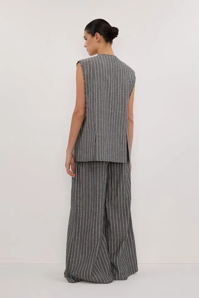 OLLIE SLATE STRIPE OVERSIZED VEST Women DISSH Vests