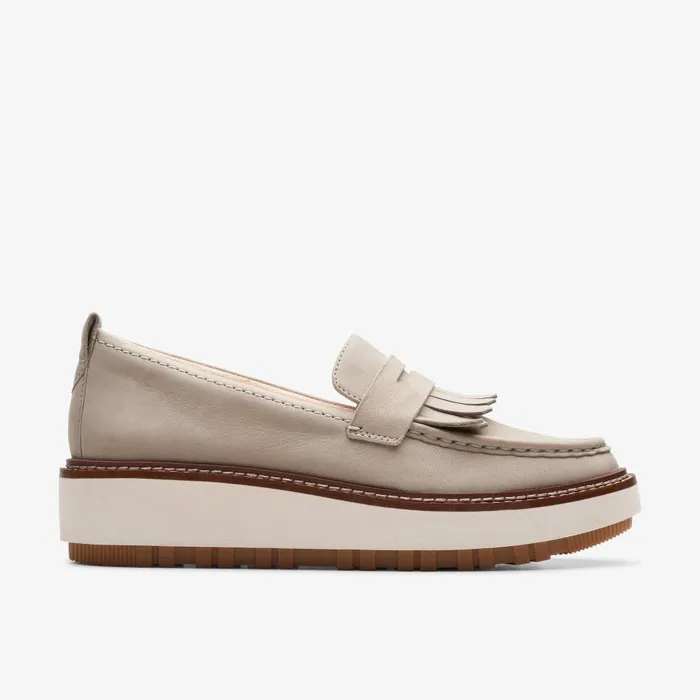 Orianna W Loafer Stone Nubuck Women Clarks Platforms