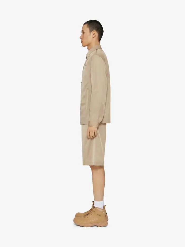 Overshirt With 4g Detail Beige Men Givenchy Shirts
