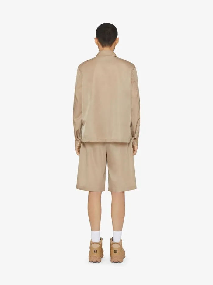 Overshirt With 4g Detail Beige Men Givenchy Shirts
