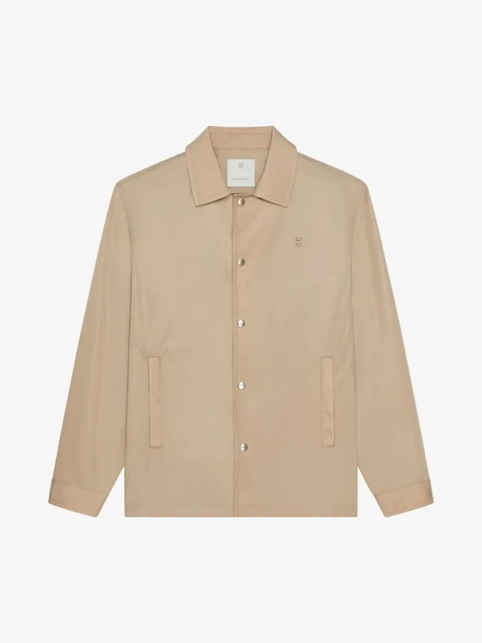 Overshirt With 4g Detail Beige Men Givenchy Shirts