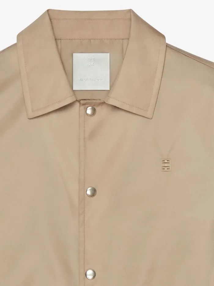 Overshirt With 4g Detail Beige Men Givenchy Shirts