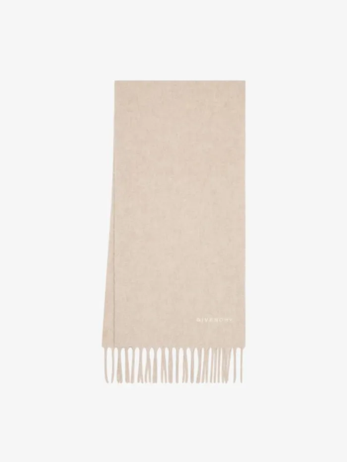 Oversized Scarf In Alpaca Marble Grey Women Givenchy Scarves