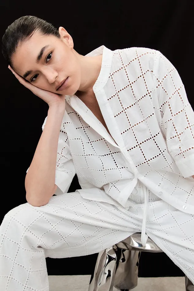 OWEN WHITE SLEEVED BRODERIE SHIRT Women DISSH Shirts