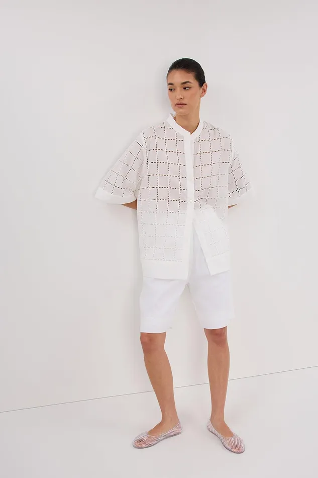 OWEN WHITE SLEEVED BRODERIE SHIRT Women DISSH Shirts