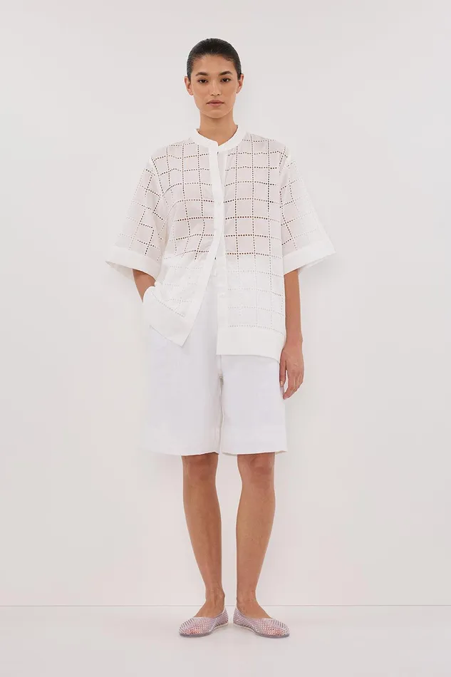 OWEN WHITE SLEEVED BRODERIE SHIRT Women DISSH Shirts