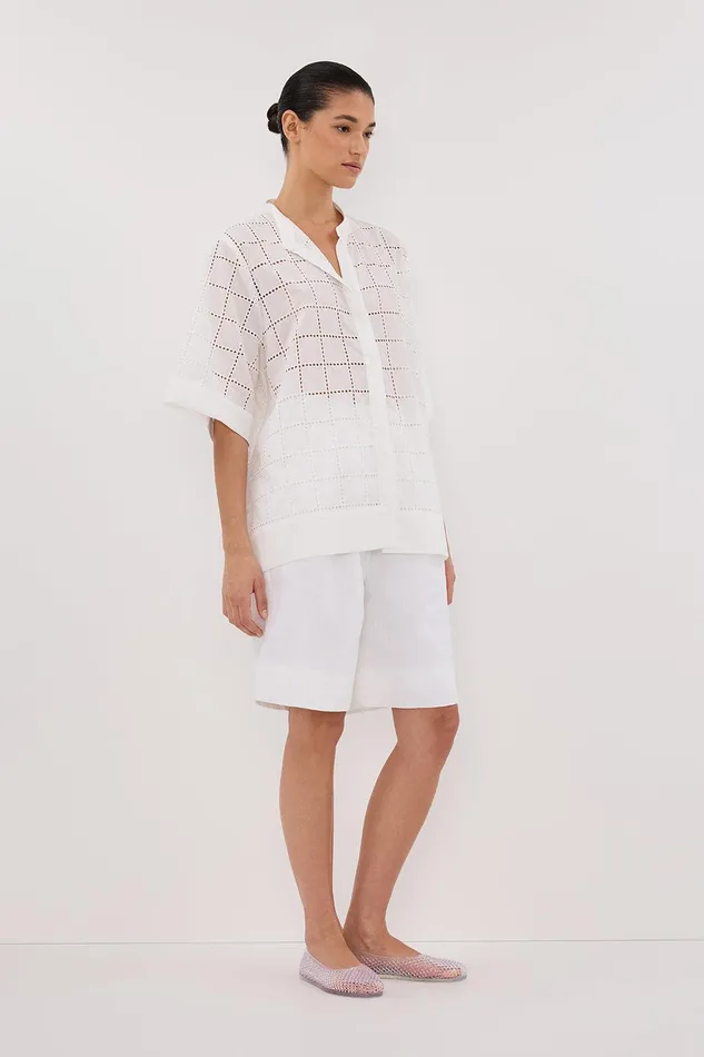 OWEN WHITE SLEEVED BRODERIE SHIRT Women DISSH Shirts
