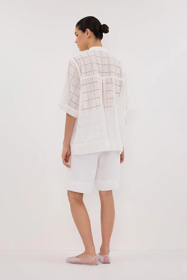 OWEN WHITE SLEEVED BRODERIE SHIRT Women DISSH Shirts