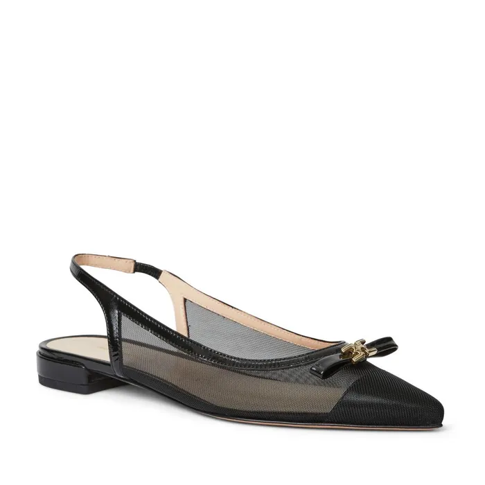 PAMINA Slingback Flat BLACK PATENT Women Bruno Magli Flats and Loafers