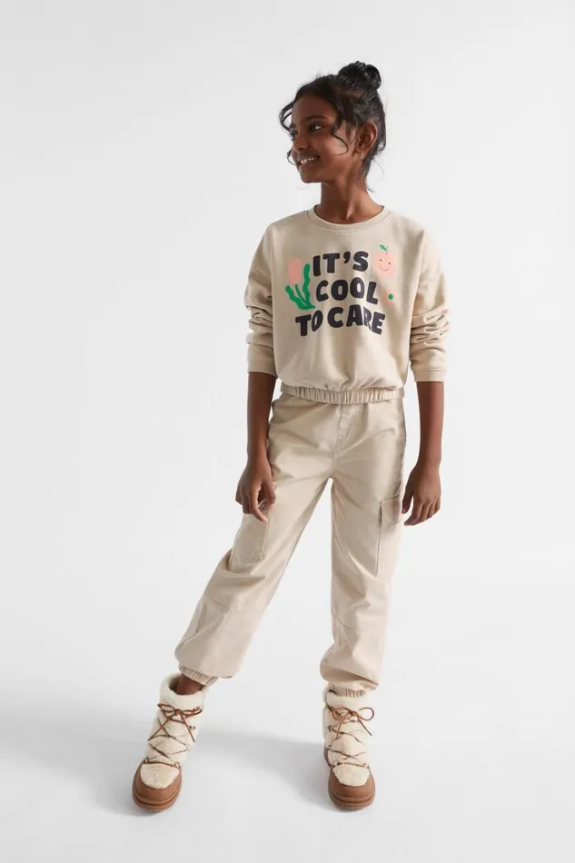 Pants Girl Seed Heritage Cargo Pant Ecru