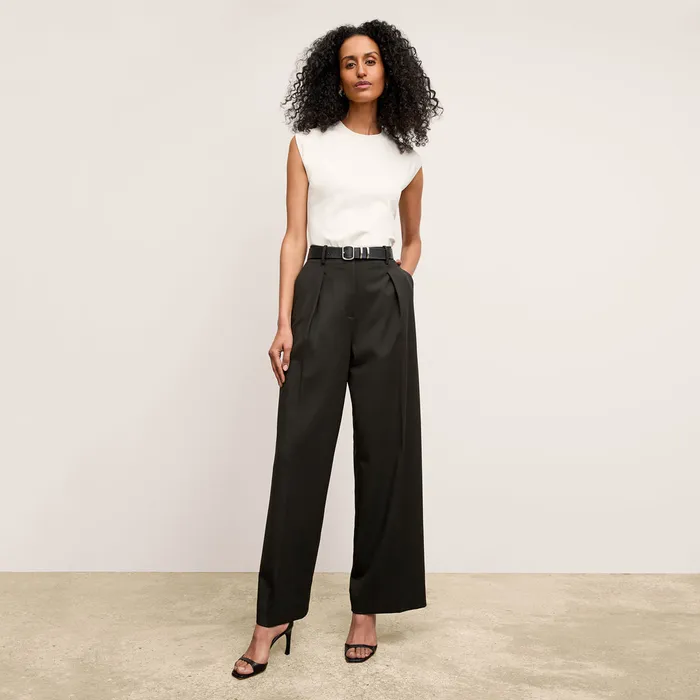Pants M M LaFleur Women The Zuri Pant 8211 Washable Wool Twill Black