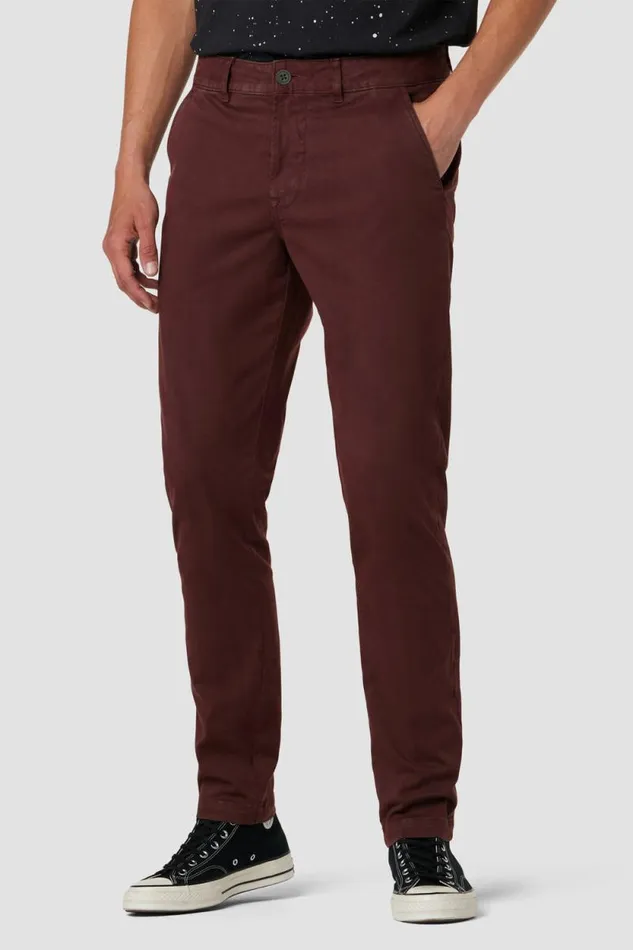 Pants Men Hudson Jeans Classic Slim Straight Chino Russet