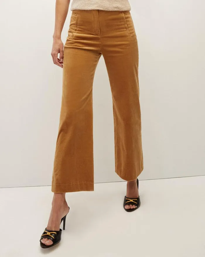 Pants Shop Veronica Beard Dova Corduroy Pant Khaki
