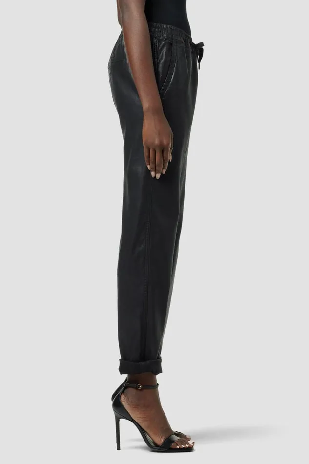 Pants Women Hudson Jeans Coated Track Pant Coated Black Beauty Pants Women Hudson Jeans Coated Track Pant Coated Black Beauty