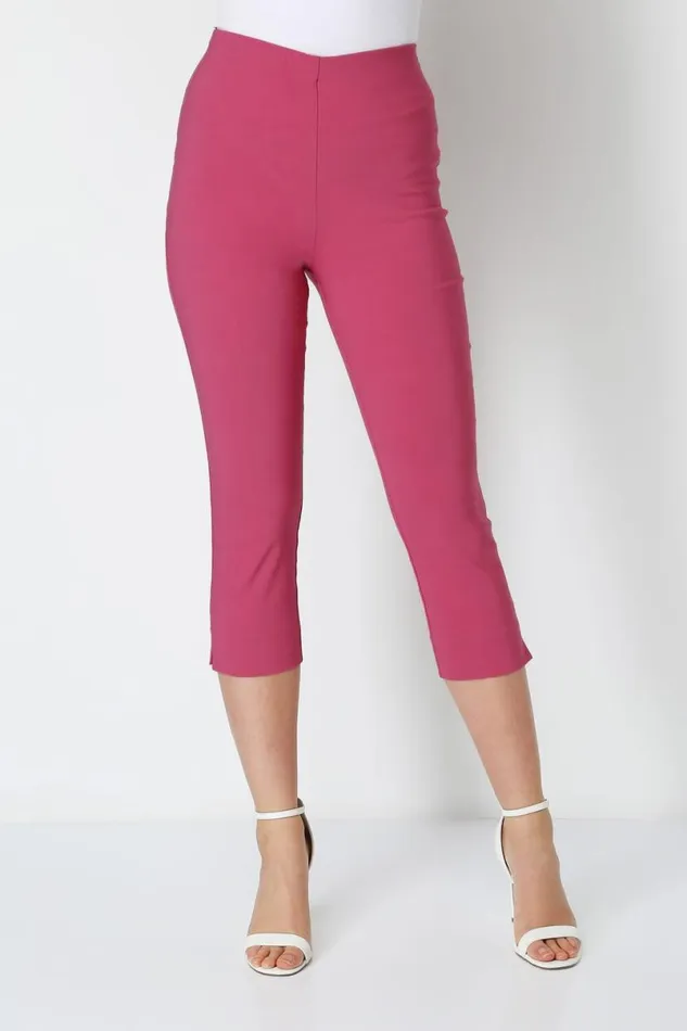 Pink Cropped Stretch Trouser Women Roman Coords