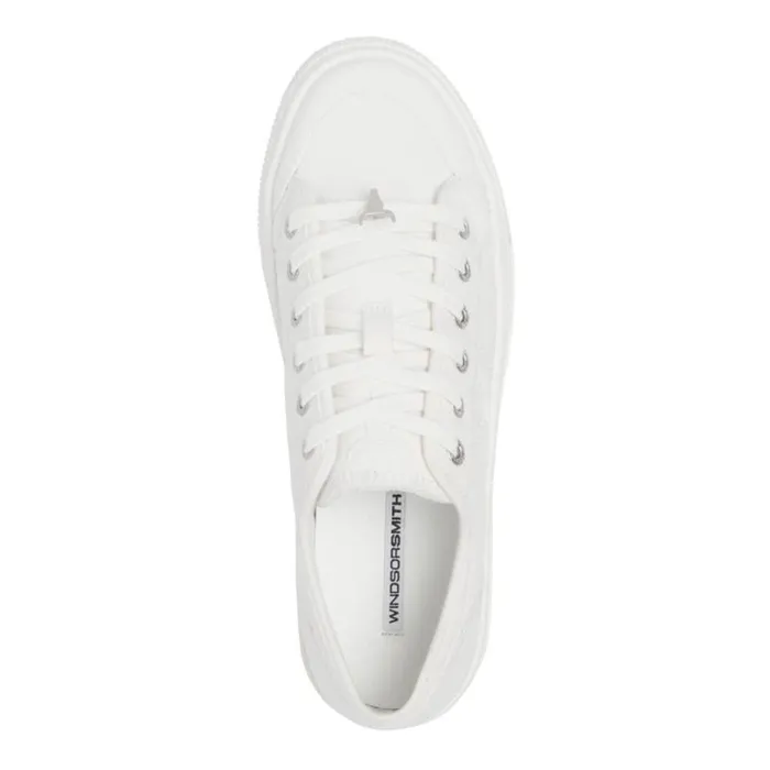 Platform Sneakers Women Windsor Smith DEALBREAKER WHITE CANVAS SNEAKERS Platform Sneakers Women Windsor Smith DEALBREAKER WHITE CANVAS SNEAKERS