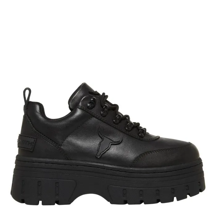 Platform Sneakers Women Windsor Smith LUX BLACK SNEAKERS