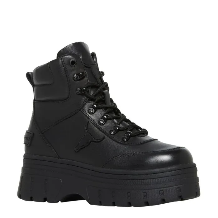 Platforms Women Windsor Smith LAKEN BLACK PLATFORM BOOTS