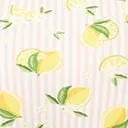 Plus Size Light Pink Stripes and Lemons Ruched and Ready Swim Top Plus Unique Vintage Two Piece Swim
