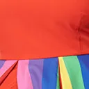 Plus Size Red and Rainbow Stripe Swing Dress DressesPlus Unique Vintage Swing