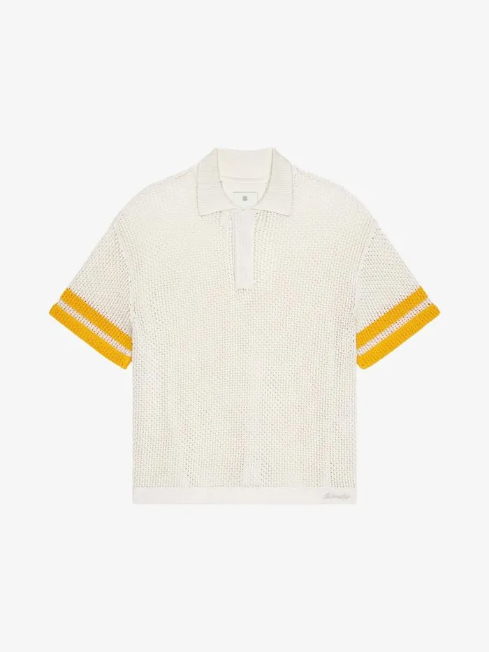 Polo In Crochet Ivory Men Givenchy TShirts