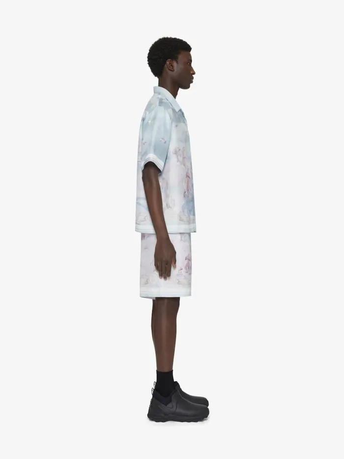 Printed Bermuda Shorts In Silk Multicolored Men Givenchy Pants and Shorts
