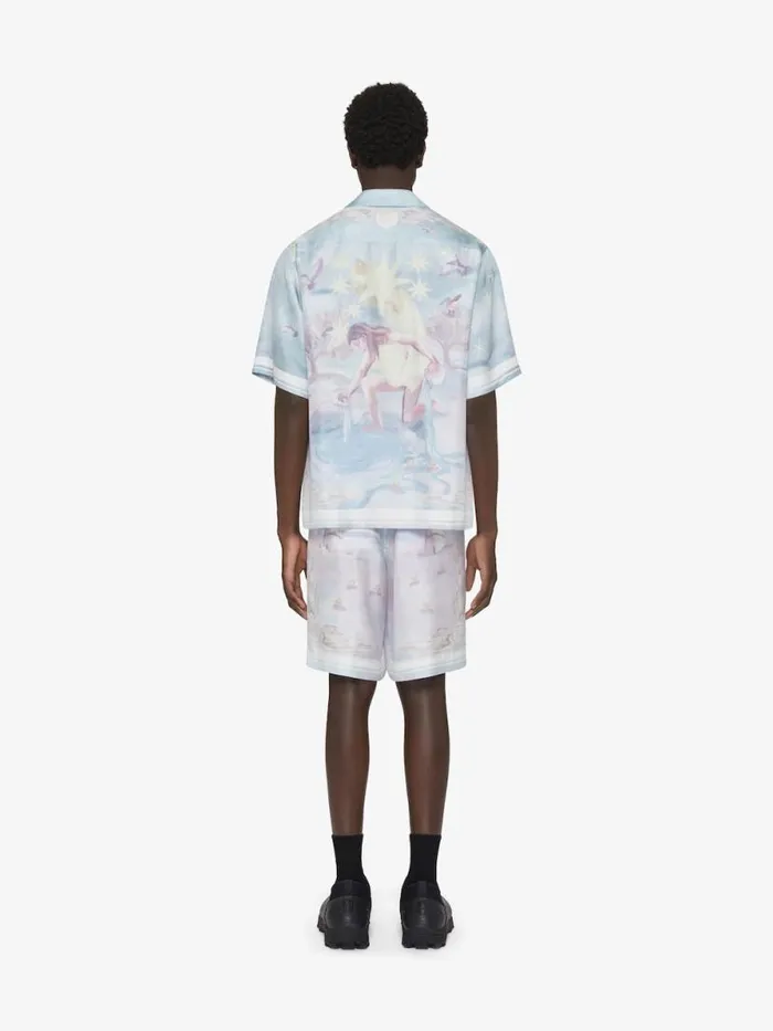 Printed Bermuda Shorts In Silk Multicolored Men Givenchy Pants and Shorts