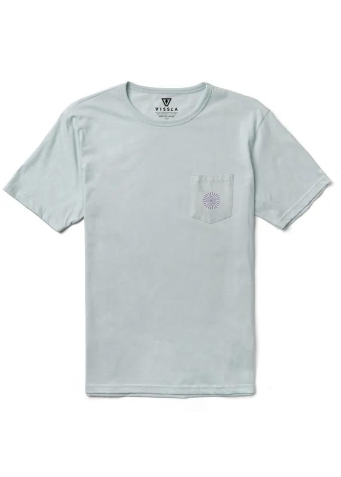 Psycho Surf Organic Pkt Tee Grey Mist Men Vissla Tees