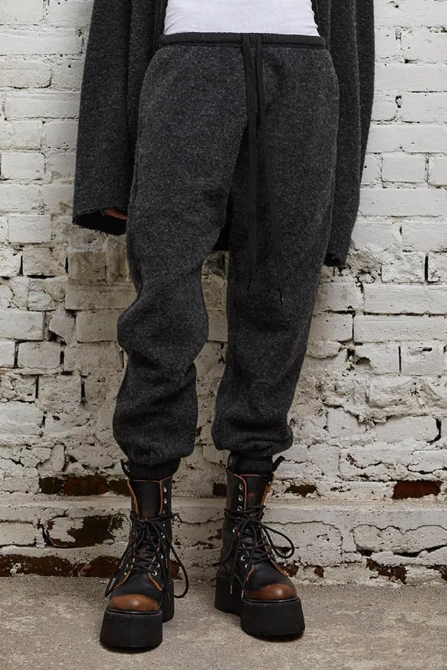 R13 Pants and Shorts Men Drop Sweatpant 8211 Dark Grey