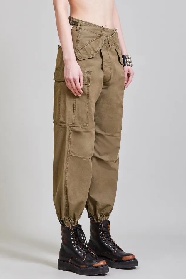 R13 Pants and Skirts Women Crossover Cargo Pant 8211 Olive