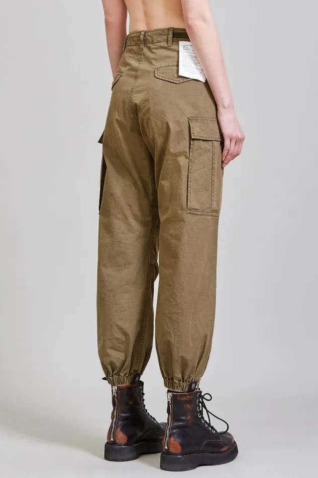 R13 Pants and Skirts Women Crossover Cargo Pant 8211 Olive