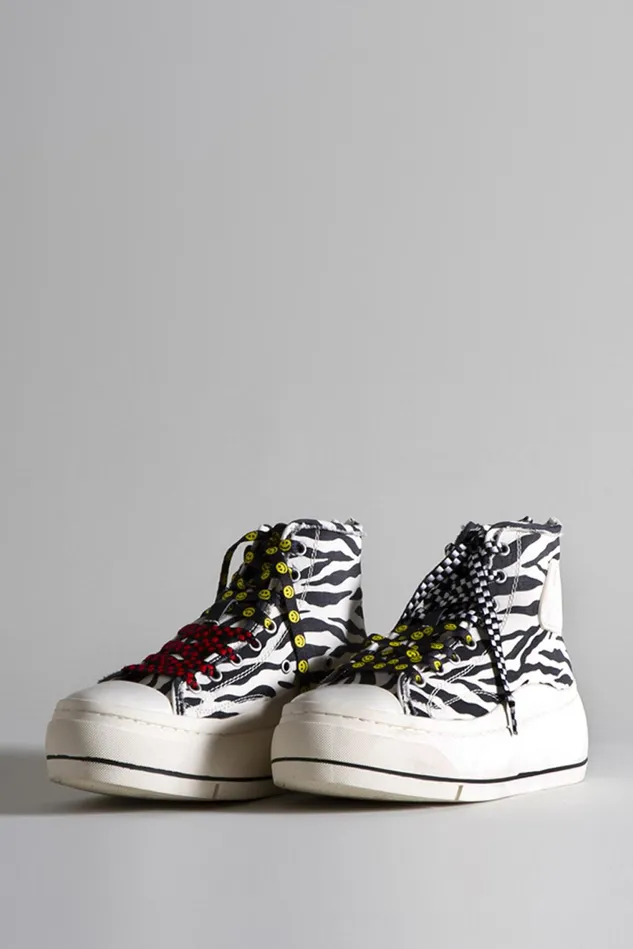 R13 Sneakers Women Kurt High Top Sneaker 8211 Zebra
