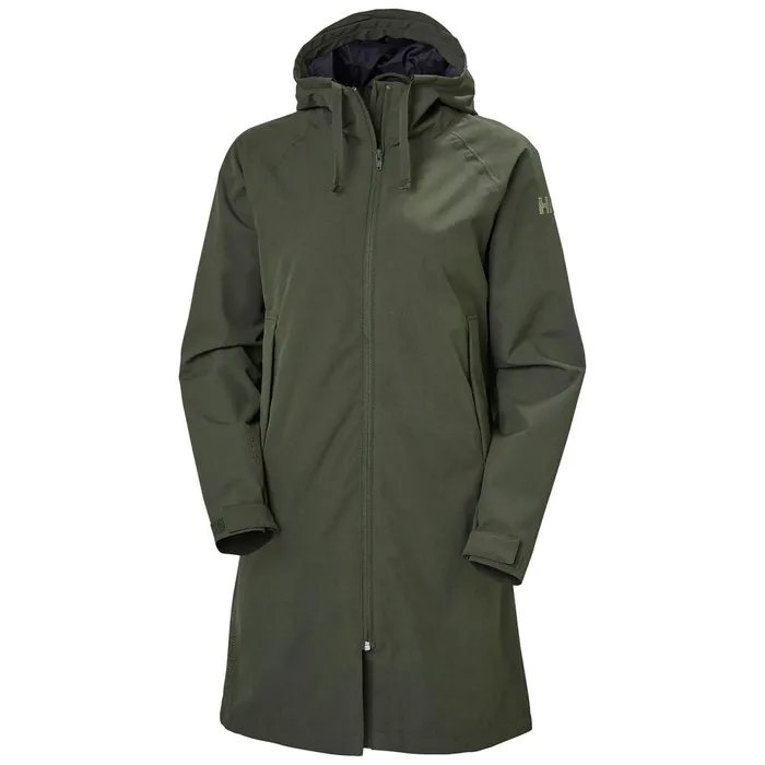 Rain Jackets Women Helly Hansen W MONO MATERIAL RAINCOAT 469 Forest Nigh
