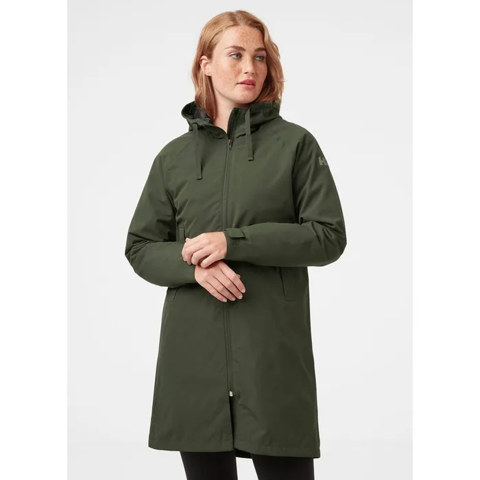 Rain Jackets Women Helly Hansen W MONO MATERIAL RAINCOAT 469 Forest Nigh