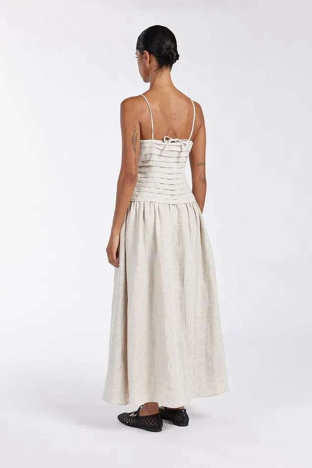 REECE NATURAL LINEN MIDI DRESS Women DISSH Midi Dresses