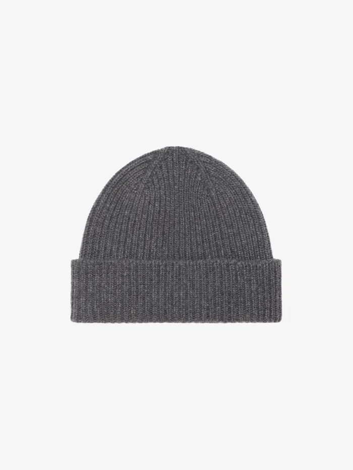 Ribbed Beanie In Wool And Cashmere Smoke Grey Women Givenchy Beanies and Caps