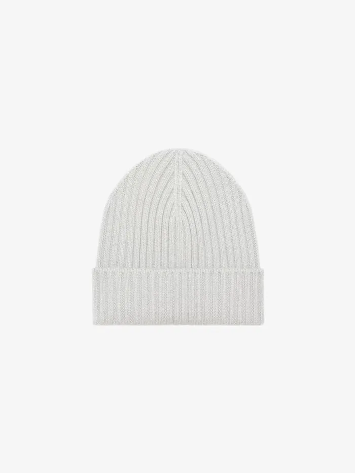 Ribbed Beanie In Wool And Cashmere With 4g Detail Light Grey Men Givenchy Beanies and Caps