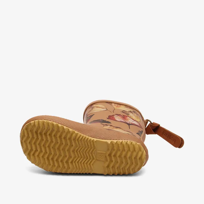 Rubber boots KIDS bisgaardshoes fashion camel flowers Brown