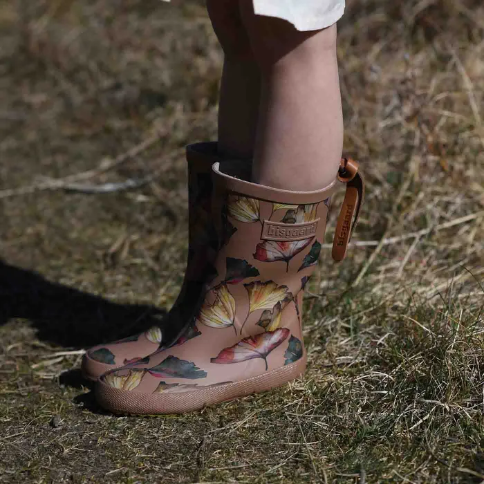 Rubber boots KIDS bisgaardshoes fashion camel flowers Brown