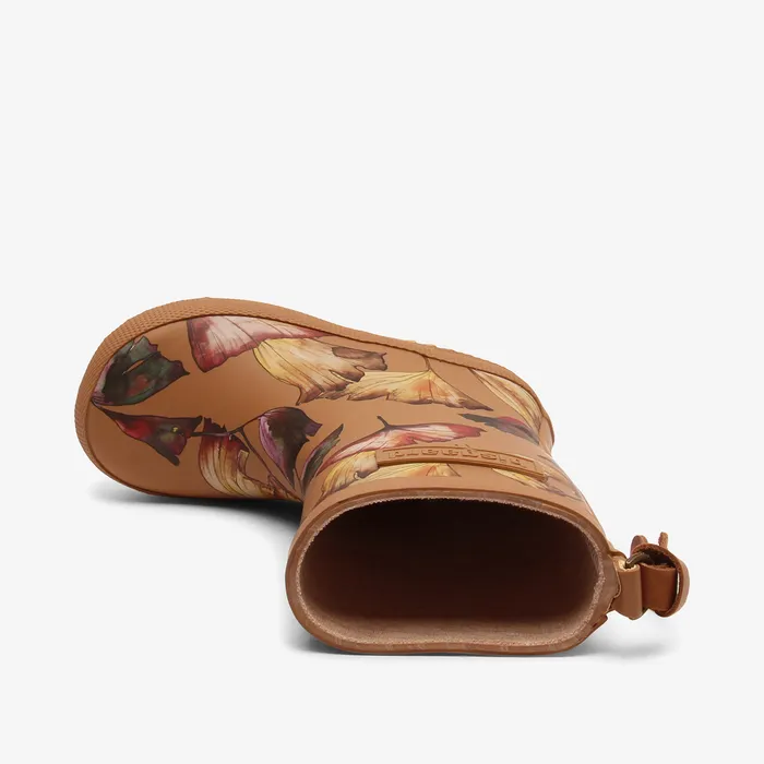 Rubber boots KIDS bisgaardshoes fashion camel flowers Brown
