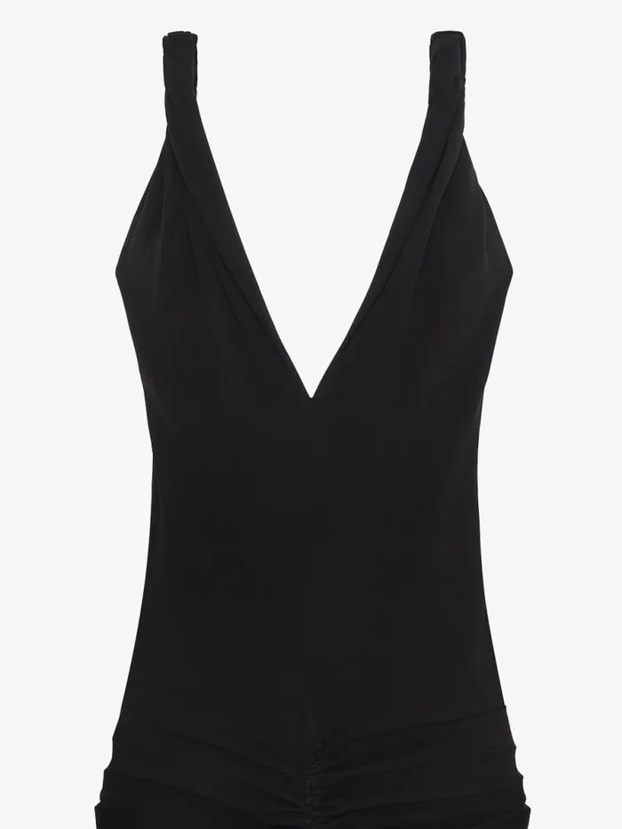 Ruched Dress With Twisted Straps In Crepe Black Women Givenchy Dresses