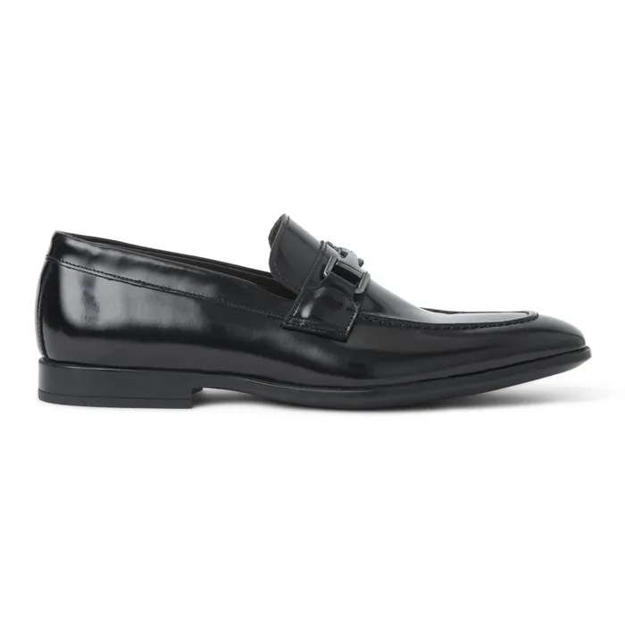 Saffo Slip On Black Bit Loafer Black Leather Men Bruno Magli Loafers and Slipons