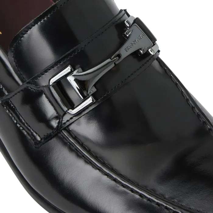 Saffo Slip On Black Bit Loafer Black Leather Men Bruno Magli Loafers and Slipons