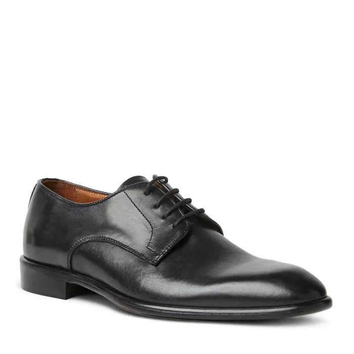 Salerno Derby Black Leather Men Bruno Magli Laceups and Oxfords