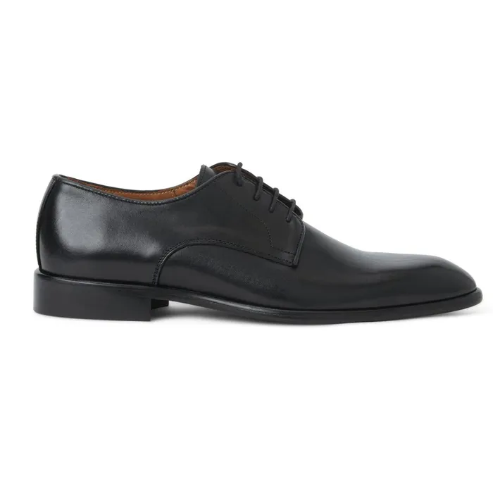 Salerno Derby Black Leather Men Bruno Magli Laceups and Oxfords