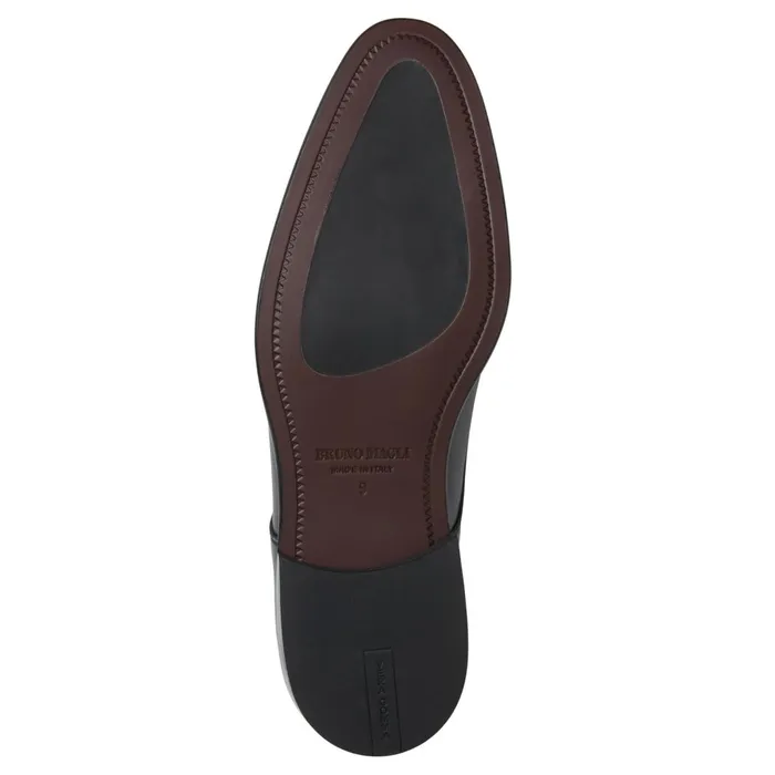 Salerno Derby Black Leather Men Bruno Magli Laceups and Oxfords